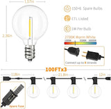 Svater Outdoor String Lights 500 FT, Patio Lights for Outside with Plastic LED Bulbs, Waterproof Commercial Grade | Lumora