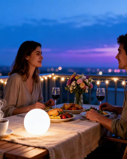 shumi Garden Ball Light-6inch LED Outdoor Table Lamp 16 RGB Colors and Dimmable Globe Light with Remote,Decor for Patio,Garden,Yard,Beach,Pathway