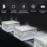 Solar Powered Floor Light LED In-ground Brick Lamp Waterproof Solar Yard Light Cold White for Outdoor Patio Garden | Lumora