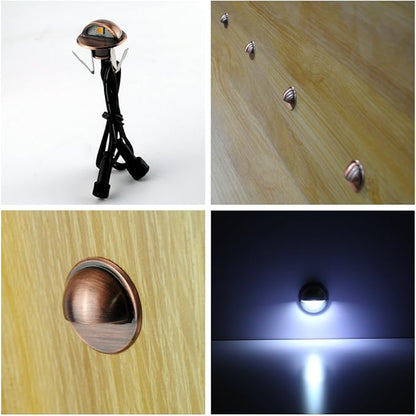 FVTLED Pack of 10 Low Voltage LED Deck Lights kit Φ1.38 Outdoor Garden Yard Decoration Lamp Recessed Landscape Pathway Step Stair Cold White LED Lighting, Bronze