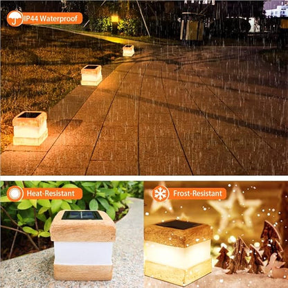 Larekook 2 Pack Solar Rock Light Christmas Decorations Outdoor,Solar Lights Outdoor Waterproof Fake Rock Garden Statue with LED Light for Lawn Landscape Pathway Yard Decor,Garden Gift for Women(Brown)