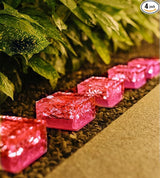 Outdoor 4 Pack Ice Cube Bricks Rocks Lights Solar Powered LED In Ground Pathways Patio Yard Garden Glow Lights Decor | Lumora