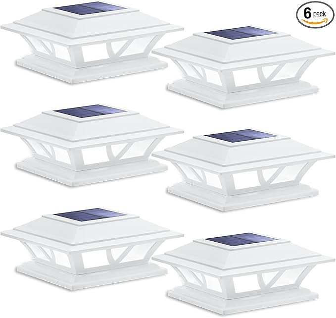 SIEDiNLAR Solar Post Lights Outdoor 2 Modes LED Fence Deck Cap Light for 4x4 5x5 6x6 Posts Garden Patio Decoration | Lumora
