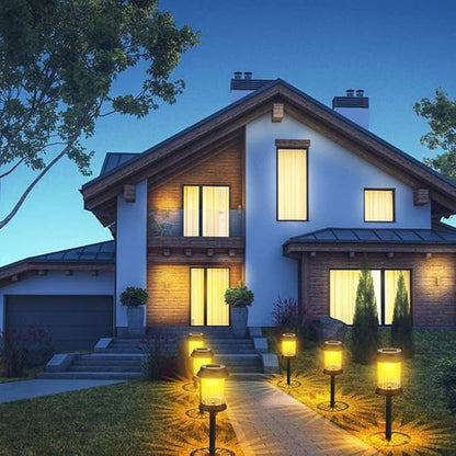4 Pack Solar Pathway Lights Outdoor Pathway LED Solar Light IP65 Waterproof Landscape Lighting for Patio Driveway Decor (Cold White)