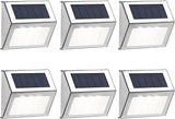 Solar Lights Outdoor Waterproof Deck Light, Solar Stair Lights Outside LED Step Lighting Stainless Steel for Paths | Lumora