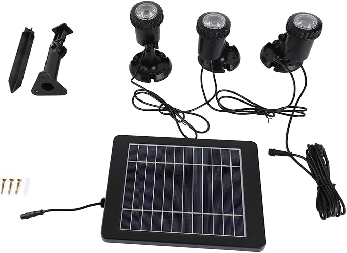 Zerodis Solar Outdoor In Ground Lights LED Solar Pathway with 3 Adjustable Heads for Landscape and Yard Use Garden | Lumora