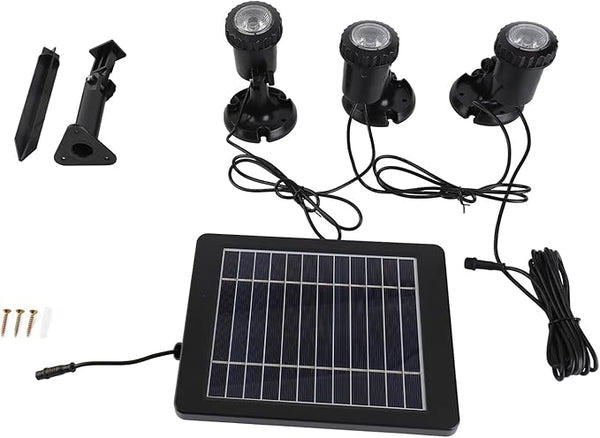 Zerodis Solar Outdoor In Ground Lights LED Solar Pathway with 3 Adjustable Heads for Landscape and Yard Use Garden | Lumora