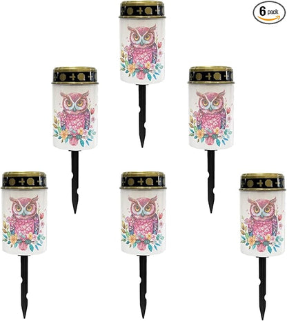 Owl Outdoor Solar Lights Solar Stake Lights Waterproof Garden Decorations for Party,Pretty Solar Walkway Lights for Yard Pathway Light,Wall Light Auto On/Off