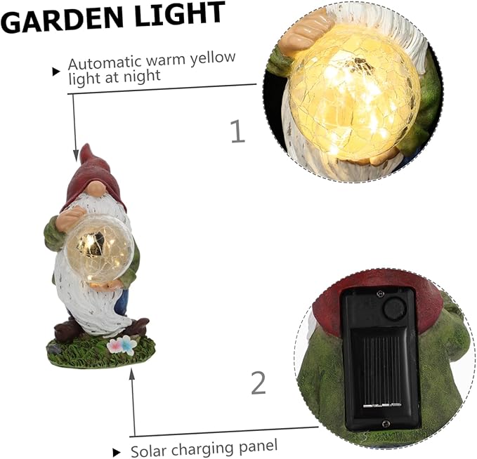 Outdoor Decorative Solar Garden Lights Resin Craft Landscape Light Solar Pathway Lamp