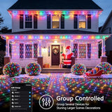 JMEXUSSS 200 LED RGB Christmas Net Lights Outdoor, Plug in, Color Changing