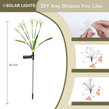 Solar Garden Lights Outdoor: Waterproof 2-Pack DIY Decorative Firework Lights with 2 Modes for Yard Patio Pathway | Lumora