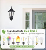 GRUENLICH Outdoor Wall Lantern, Wall Sconce as Porch Lighting Fixture with E26 Medium Base, Aluminum Housing Plus | Lumora