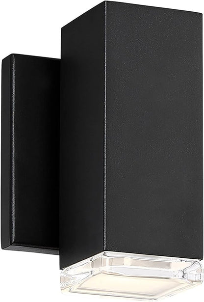 WAC Lighting dweLED, Block 1 Light LED Indoor and Outdoor Wall Light 3000K in Black