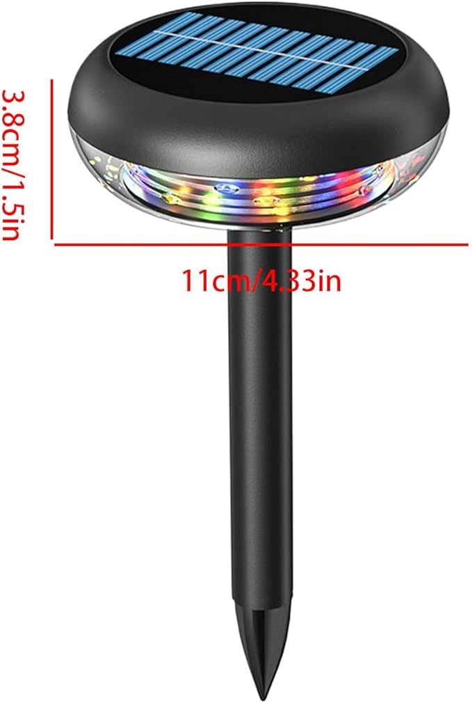 Solar Lights Outdoor, Waterproof, 11x11x3.8cm, Color Changing Solar Pathway Lights, Led Garden Lamps, Rechargeable, for Gardens, Patios, Porches, Lawns