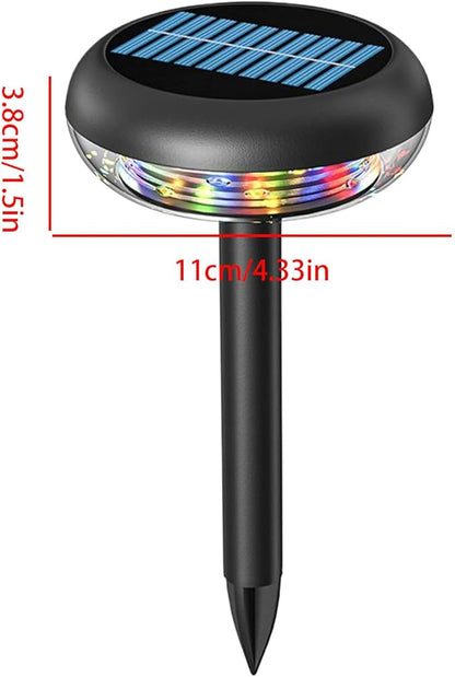 Solar Lights Outdoor, Waterproof, 11x11x3.8cm, Color Changing Solar Pathway Lights, Led Garden Lamps, Rechargeable, for Gardens, Patios, Porches, Lawns