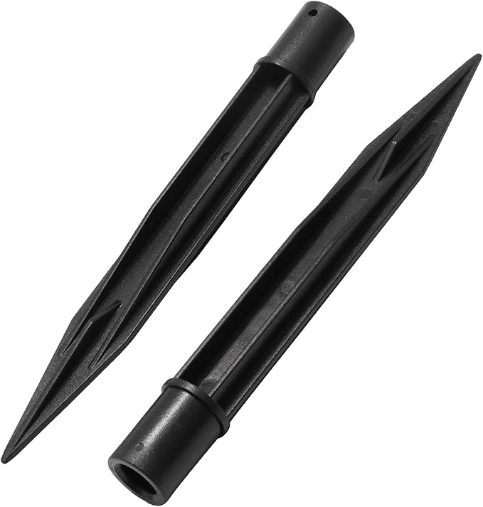 20PCS Solar Light Spikes 0.39", 0.64" Christmas Plastic Torch Lights Spikes for Outdoor Yard Garden, I.D.0.39 Inch/10MM, O.D 0.64 inch/16.3 MM, Replacement Stake for Solar Lights Pegs