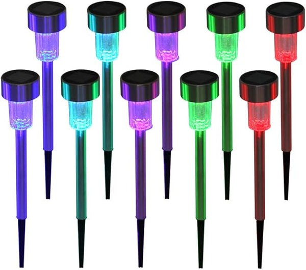 10PCS Solar Lights Outdoor, Stainless Steel Outdoor Waterproof, LED Lawn Lamps Lighting Solar Powered Outdoor | Lumora