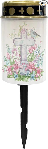Cross Dove of Peace Outdoor Lights Solar Powered Waterproof Solar Memorial Lights for Graves Multipurpose Flameless | Lumora