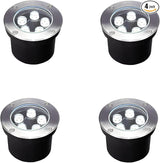 Outdoor Well Lights In Ground,Line Voltage 110V 120V,Diameter 4.72 inches,Outdoor Landscaping Lighting 5W,White | Lumora