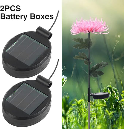 2 Pack Solar Light Replacement Top Part Panel for Outdoor Hanging Lanterns - Solar Lantern Lamp Led Replacement Top Battery Box for Garden Patio Walkway Yard(Black)