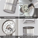 Cerdeco Modern Porch Light Outdoor Wall Lighting Cylinder Wall Sconce Nickel Finished | Lumora
