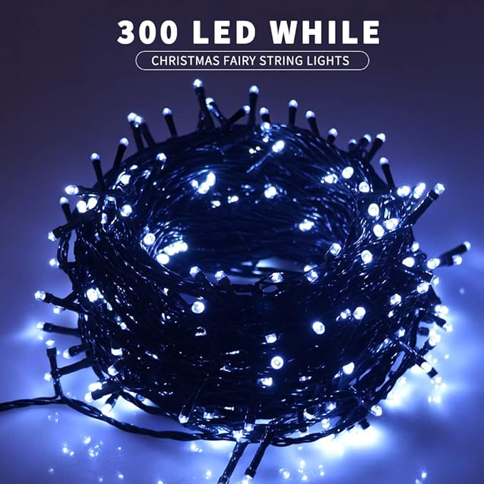 105FT 300LEDs Christmas Lights Outdoor Indoor String Lights 8 Modes Memory Function for Christmas Tree Party | Lumora