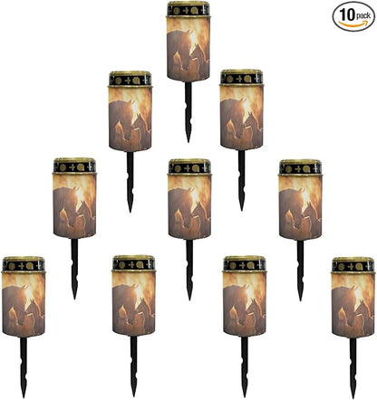 Sunset Horses Solar Garden Lights Outdoor Waterproof,Solar Lights-Horses Garden Stake Lights,Outdoor Pathway Lights for Yard Patio Driveway LED Lantern Landscape Lighting