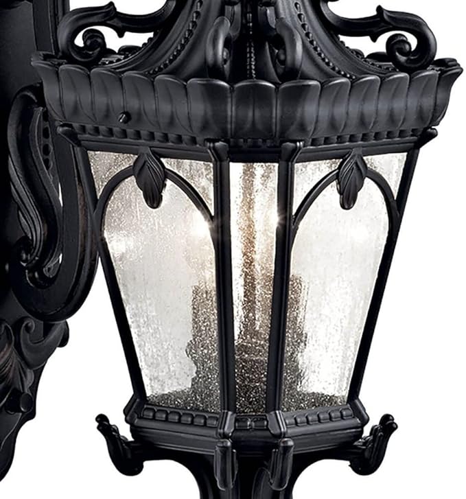 Kichler Tournai 24" 2 Light Outdoor Wall Light with Clear Seeded Glass in Londonderry