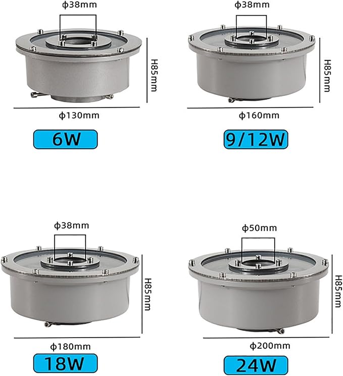 LED Ring Fountain Light - RGB Underwater Light, 12/24V Submersible Underwater Landscape - Outdoor Path Light | Lumora