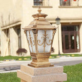 Outdoor Aluminum E27 Garden Community Square Wall Pillar Lamp Waterproof Villa Gate Light Door Column Lamp Lantern | Lumora
