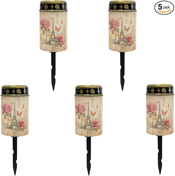 Paris Tower Solar Garden Lights Walkway Solar Lights Landscape Solar Lantern Outdoor Waterproof Solar Pathway Lights Solar Walkway Lights Outdoor Table Lamp