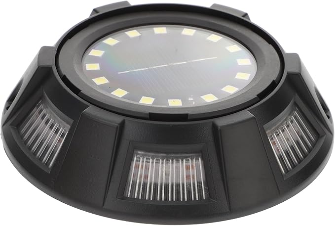 4Pcs Solar Outdoor Ground Lights with Side Glow and Rotatable Design Weatherproof Landscape Lighting for Patio Walkway Lawn Pathway Easy Install Solar Garden Decor