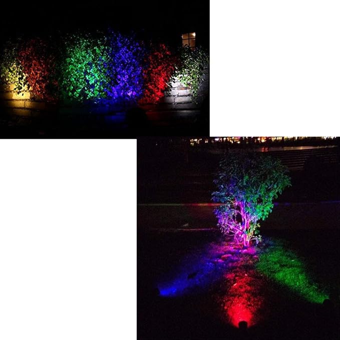 Youngine Pack of 2, 12V Low Voltage LED Landscape Lights Waterproof Outdoor Walls Trees Flags Spotlights 5W COB Garden Yard Path Lawn Light with Spike Stand (Red), NO Plug