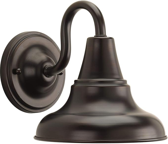 Progress Lighting P5622-20 District Collection 1-Light Farmhouse Outdoor Wall Lantern Light, Antique Bronze, 8" W x | Lumora