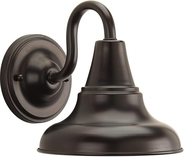 Progress Lighting P5622-20 District Collection 1-Light Farmhouse Outdoor Wall Lantern Light, Antique Bronze, 8" W x | Lumora