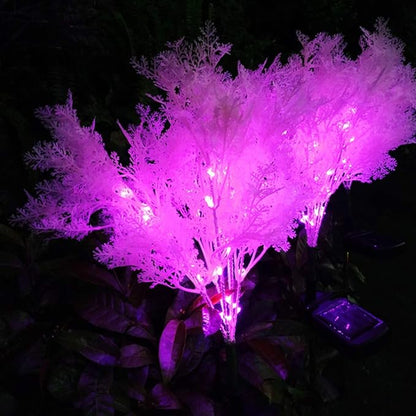 Uonlytech 1pc Solar Garden Lamp Decorative Light for Lawn Pathway and Durable Pink Solar Stick Light for Garden Decor
