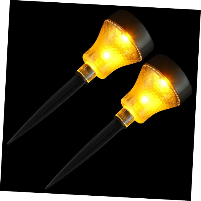 Veemoon 2pcs Outdoor Solar Pathway Lights Garden Lights Led Solar-Powered Landscape Lighting for Patio Driveway Backyard