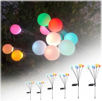 Firefly Solar Pathway Lights, LED Solar Starburst Swaying Light, Solar Garden Lights Waterproof IP65, Patio Landscape Lawn Decor Lighting Stakes(6pcs)