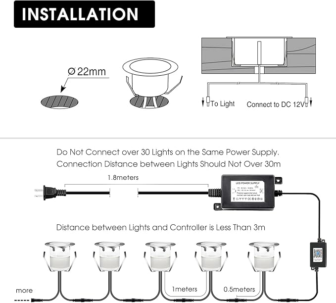 Low Voltage LED Deck Light Kit Stainless Steel Waterproof Recessed Wood Decking Stairs Garden Yard Patio Decor Lamp | Lumora