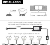 Low Voltage LED Deck Light Kit Stainless Steel Waterproof Recessed Wood Decking Stairs Garden Yard Patio Decor Lamp | Lumora