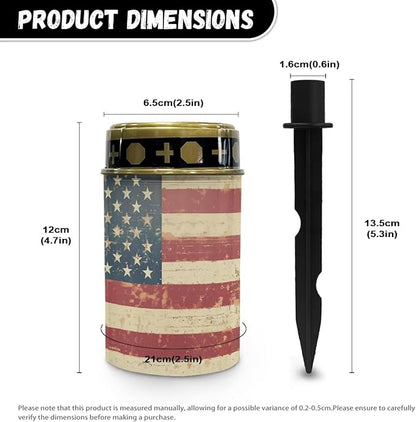 Solar Lights Outdoor Waterproof,American Flag Designs Landscape Lighting Outdoor Solar Lights for Outside Solar Garden Lights