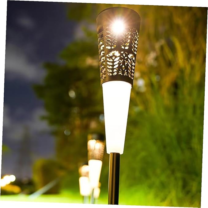6pcs Solar Garden Stake Lights, Warm Colorful Courtyard Pathway Solar Ground Lights for Outdoor Lawn and Yard Decoration, Solar-Powered In-ground Landscape Lighting