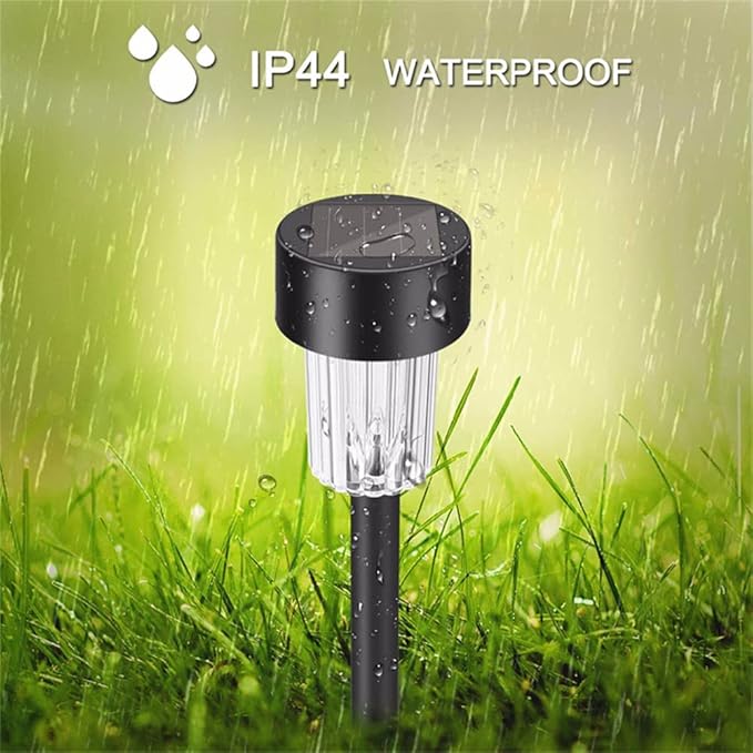 Solar Outdoor Lights, 5W LED Pathway Lights Solar Powered, Stainless Steel Waterproof Solar Garden Lights Decoration for Garden Patio and Walkway (12PCS, Warm White)