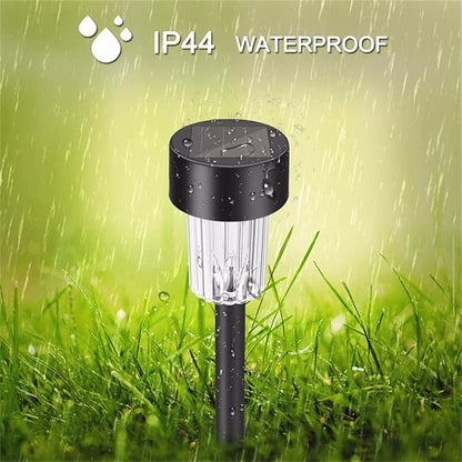 Solar Outdoor Lights, 5W LED Pathway Lights Solar Powered, Stainless Steel Waterproof Solar Garden Lights Decoration for Garden Patio and Walkway (12PCS, Warm White)