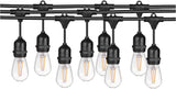 Diodesy- 48Ft Outdoor String Lights with S14 LED Shatterproof Edison Bulb & 15 Hanging Socket Commercial Grade E26 | Lumora
