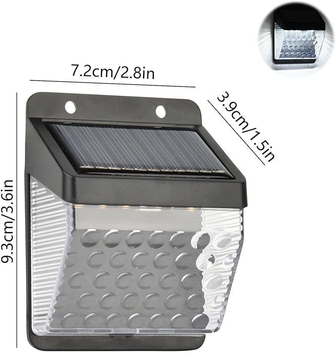 2 Pack Solar Outdoor Lights Waterproof Garden Landscape Lights UP and Down Illuminate Sunlight Lamp for Fence, Yard, Wall Decor solar Spot Lights Outdoor Solar Security Lights Cool Stuff (White)