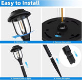 12 Pack Solar Lights Outdoor, Bright 6000K Cool White Solar Pathway Lights Waterproof Auto On/Off Powered,Landscape | Lumora