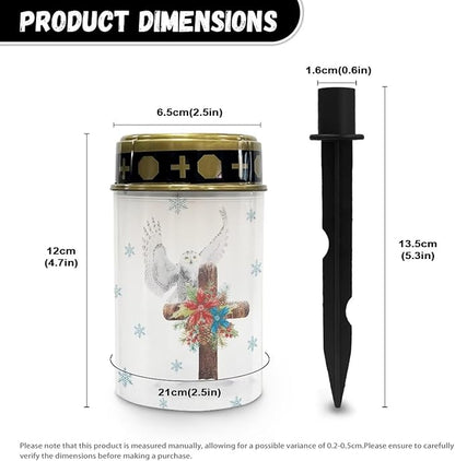 Peace Dove Cross Solar Garden Light Solar Powered Lights Outdoor Solar Garden Light Outside Solar Yard Lights Waterproof Landscape Path Light Solar Powered Lantern