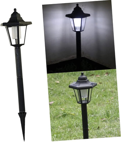 Mipcase 2Pcs Solar Powered LED Garden Lights Solar Pathway Lights for Outdoor Landscape Lawn Patio Automatic Off Night Sensor White Light