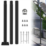 10FT Outdoor Solar Street Light Pole, Heavy Duty Galvanized Steel Lamp Post with Rebar Base, Waterproof for | Lumora
